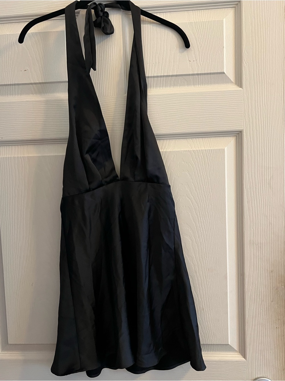 Zara Black Halter V-Neck One-Piece- NWOT